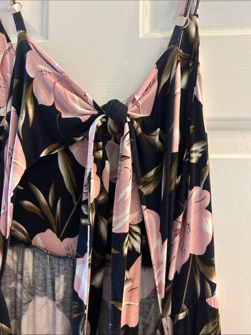VENUS Black Maxi Dress with Pink Floral Print - Picture 2 of 5